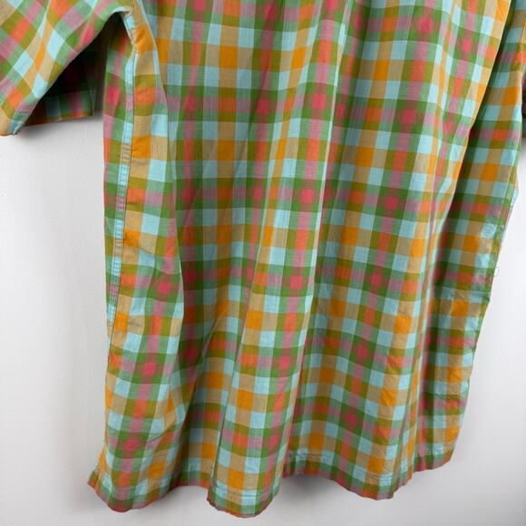 Joseph Abboud Plaid Colorful Short Sleeve Men's Shirt ~ L - Picture 9 of 11